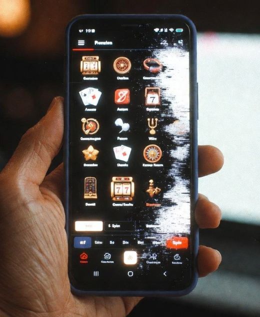 gambling app fading in glitch darkness